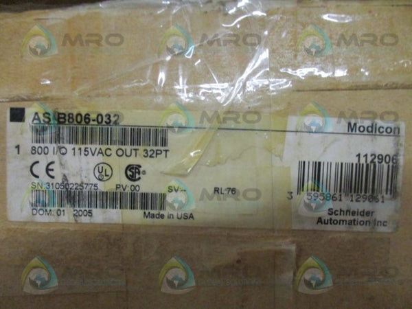 SCHNEIDER AEG MODICON AS-B806-032 OUTPUT MODULE * NEW IN BOX *