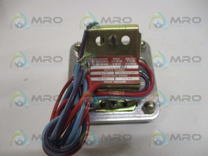 BARKSDALE D1S-A80-B3 PRESSURE SWITCH 160 PSI  NSMP