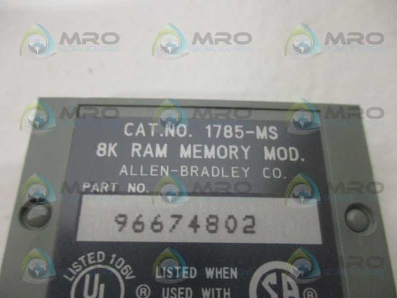 ALLEN BRADLEY 1785-MS 8K RAM MEMORY MODULE (REPAIRED)  NSMP