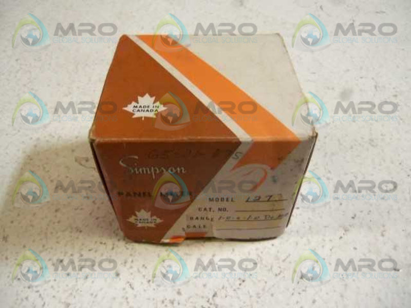 SIMPSON MODEL 127 1.0-0-1.0 DC MILIAMPERES METER  NSMP