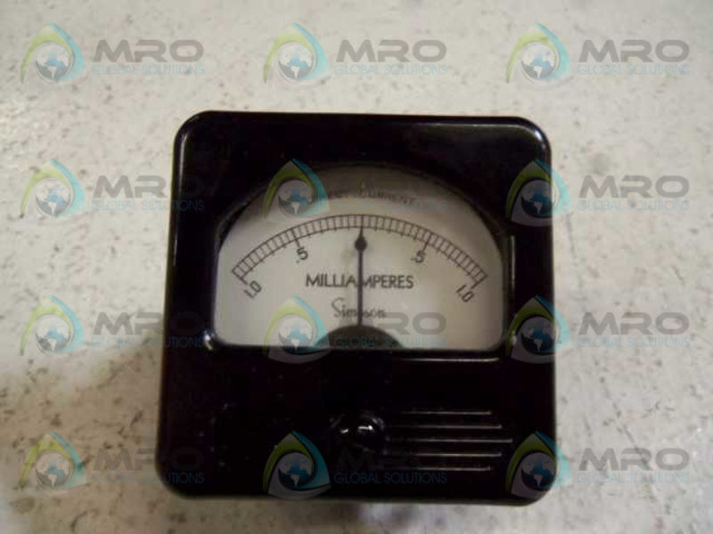 SIMPSON MODEL 127 1.0-0-1.0 DC MILIAMPERES METER  NSMP