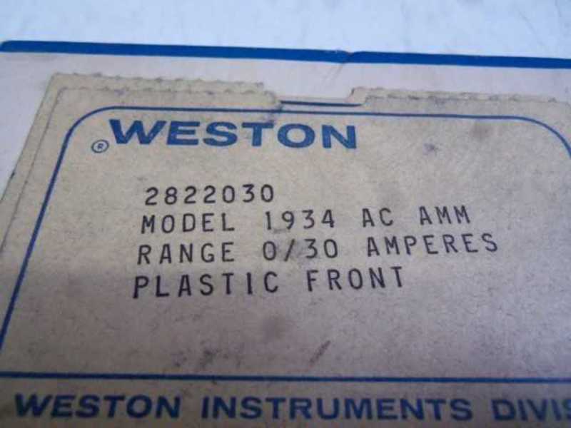 WESTON MODEL 1934 0-30 AC AMPERES PANEL METER  NSMP