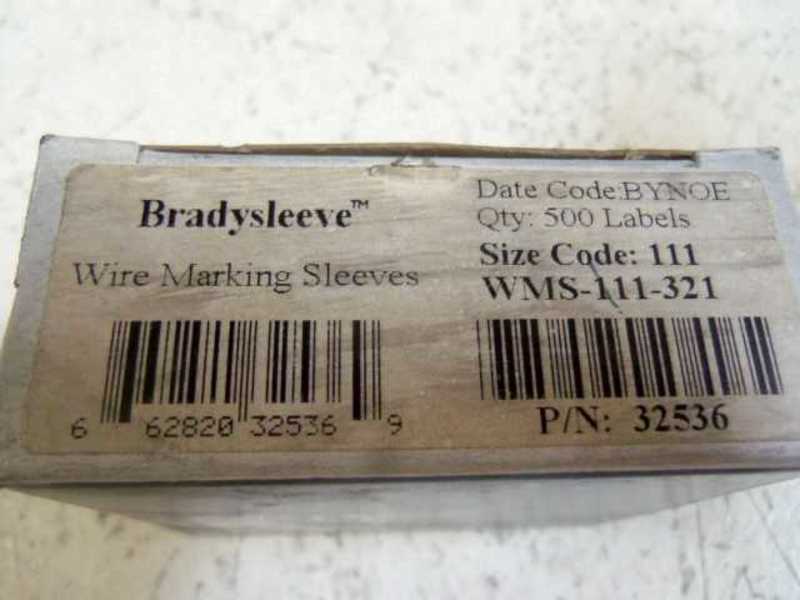BRADY WMS-111-321 WIRE MARKER SLEEVES  NSMP