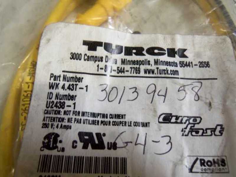 TURCK WK 4.43T-1 CABLE  NSMP