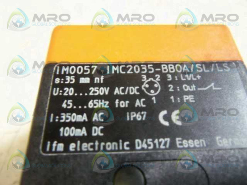 IFM EFECTOR IM0057 INDUCTIVE PROXIMITY SENSOR  UNMP
