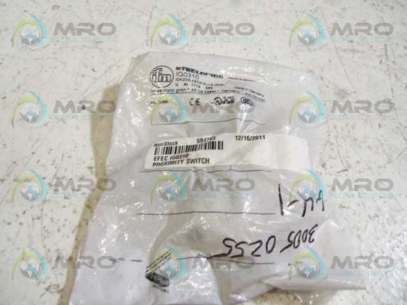 IFM EFECTOR IG0310 INDUCTIVE PROXIMITY SENSOR  NSMP