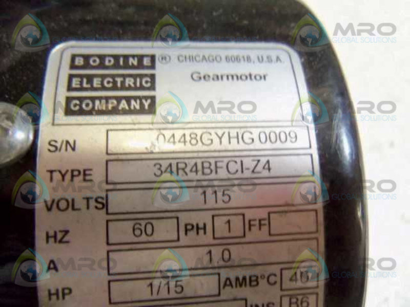 BODINE 34R4BFCI-Z4 GEAR MOTOR  UNMP