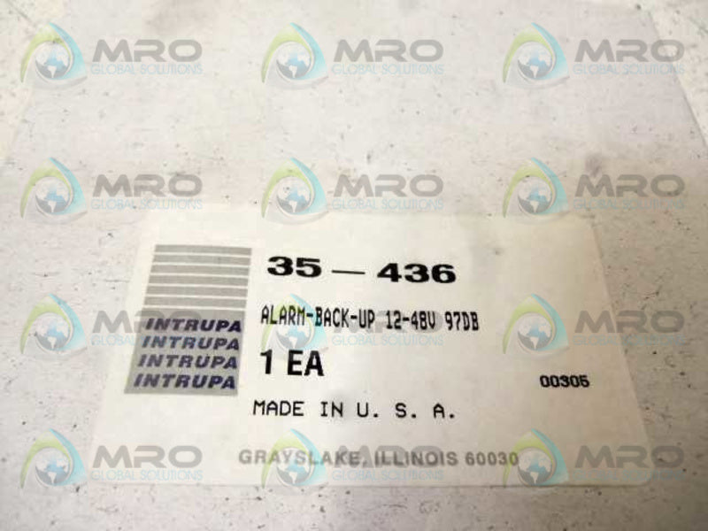 INTRUPA 35-436 ALARM BACK UP 12-48V  NSMP