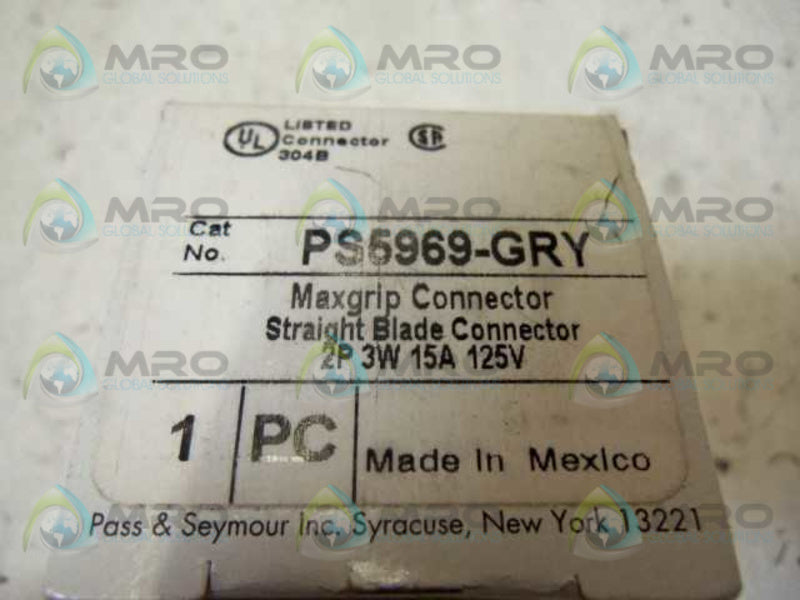 PASS & SEYMOUR PS5969-GRY CONNECTOR  NSMP