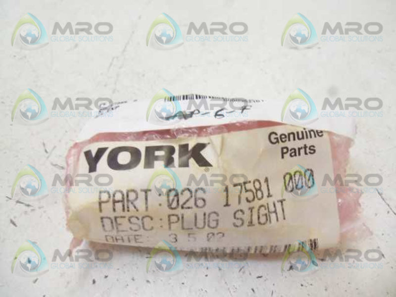 YORK CORPORATION 026-17581-000 SIGHT GLASS  NSNP