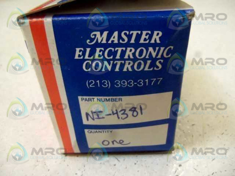 MASTER ELECTRONIC CONTROLS NI-4381 115AC  NSMP