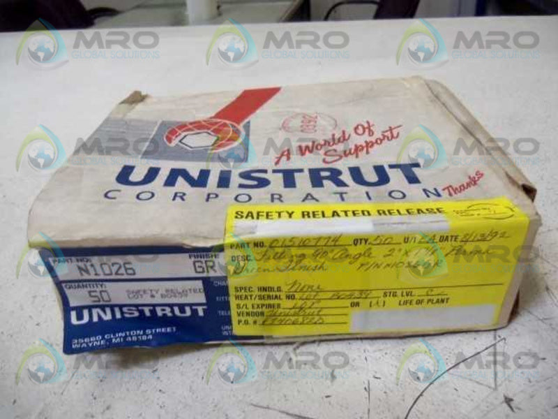 LOT OF 50 UNISTRUT N1026 (GR)  NSMP