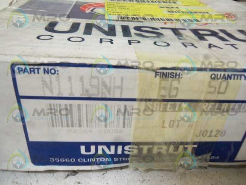 LOT OF 50 UNISTRUT N1119NH (EG) CONDUIT CLAMPS  NSMP