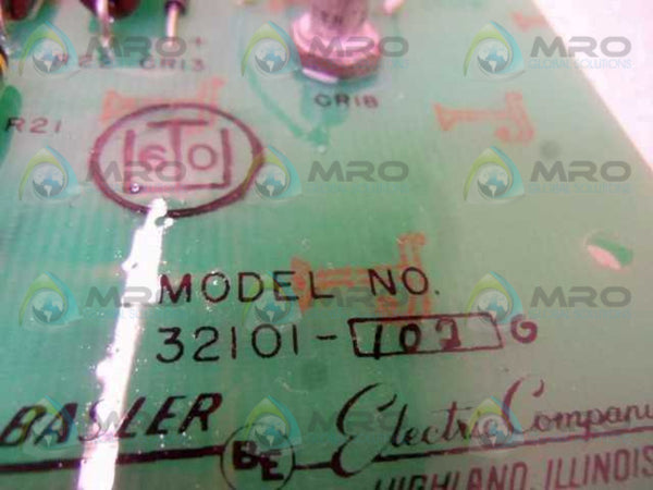 BASLER ELECTRIC CO. 32101-102 G BOARD  UNMP