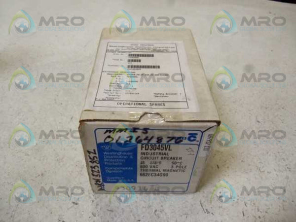 WESTINGHOUSE FD3045VL CIRCUIT BREAKER 45A  NSMP