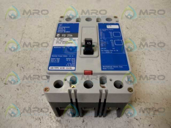 WESTINGHOUSE FD3045VL CIRCUIT BREAKER 45A  NSMP