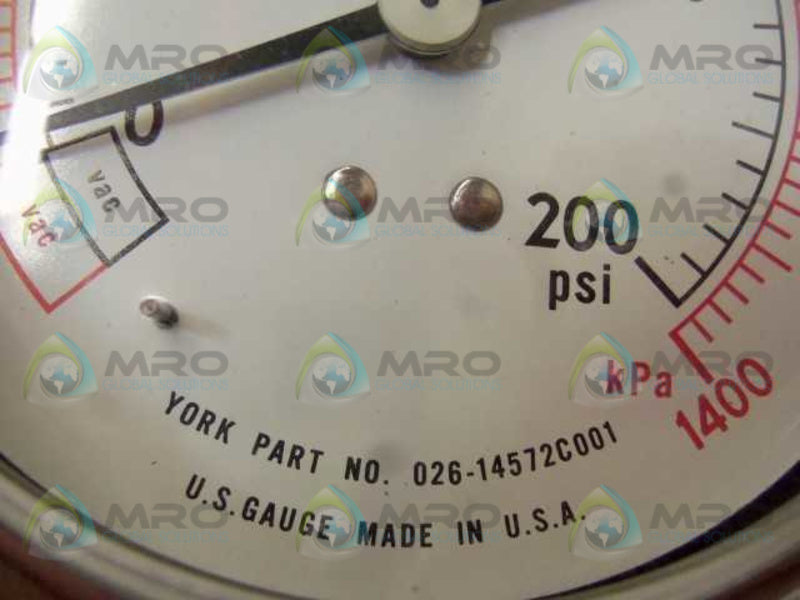 YORK 026 14572 001 PRESSURE GAUGE  NSMP