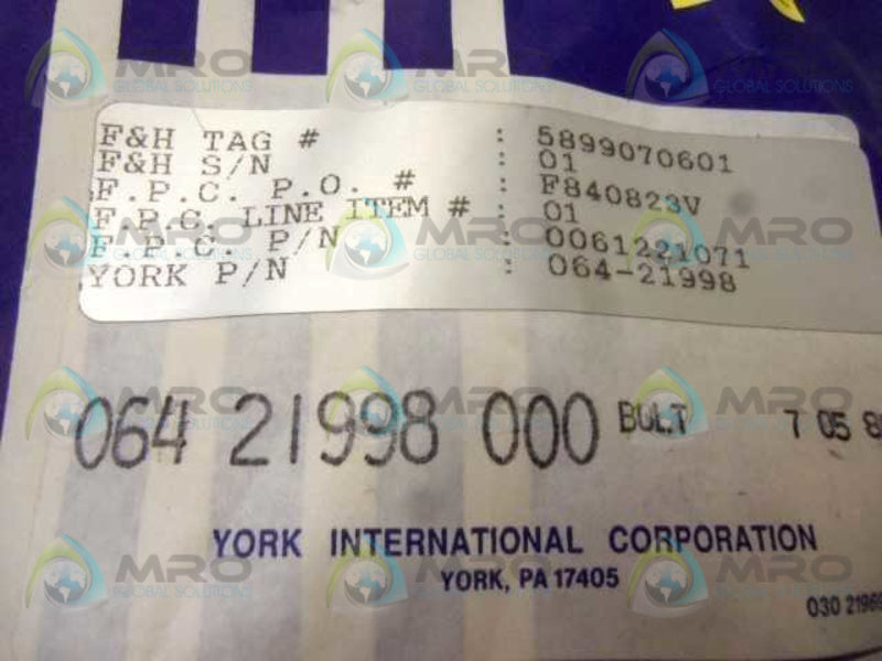 YORK 064 21998 000  NSNP