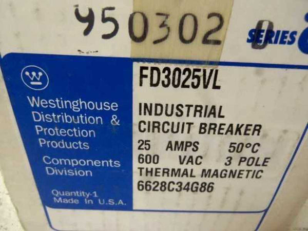 WESTINGHOUSE FD3025VL CIRCUIT BREAKER 25A  NSMP