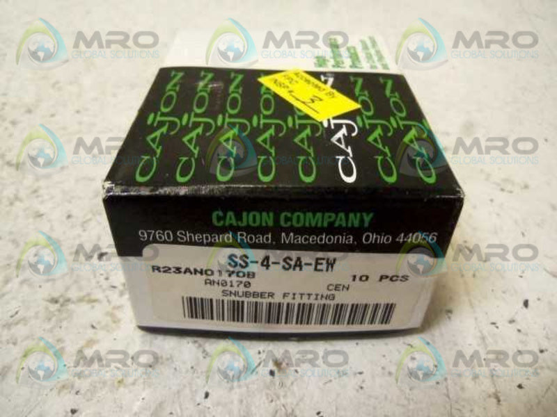 LOT OF 5 CAJON SS-4-SA-EW SNUBBER FITTING NSMP