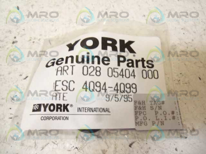 YORK 028 05404 000 O-RING  NSMP