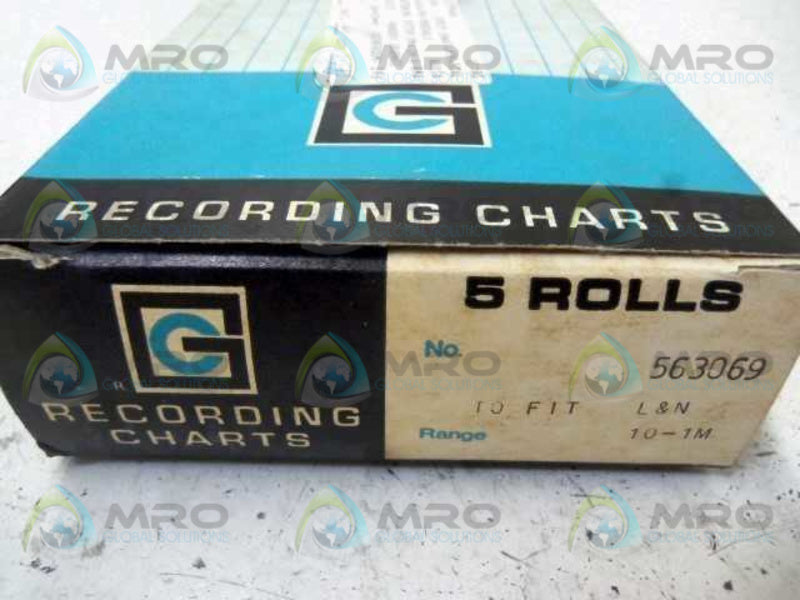 LOT OF 5 GRAPHIC CONTROLS 563069 RECORDING CHARTS 10-1M NSMP