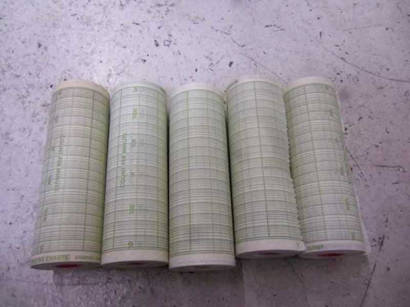 LOT OF 5 GRAPHIC CONTROLS 563069 RECORDING CHARTS 10-1M NSMP