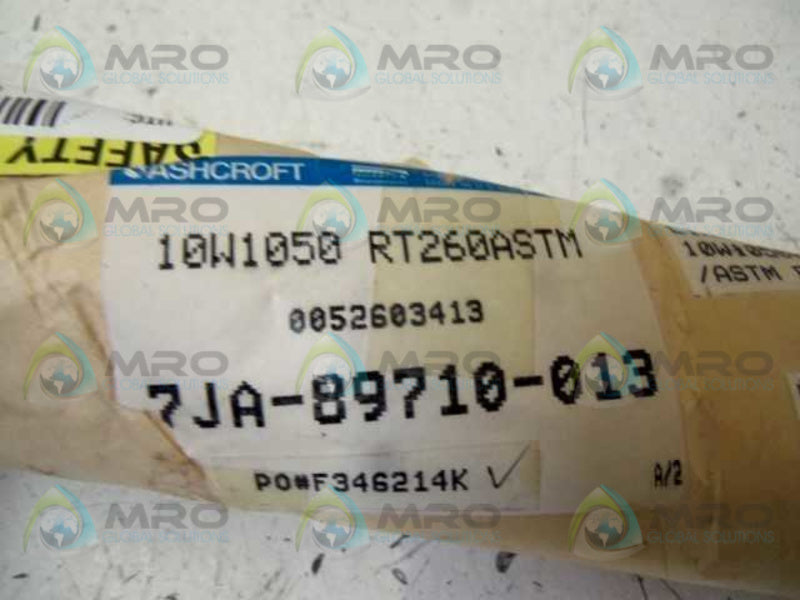 ASHCROFT 10W1050-RT260ASTM  NSNP