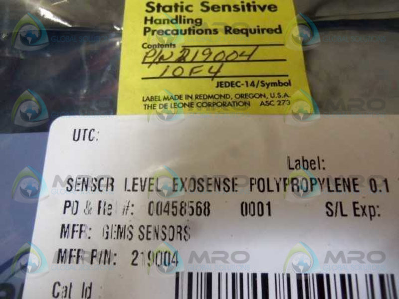 GEMS 219004 LIQUID LEVEL SWITCH EXO-1000  NSNP