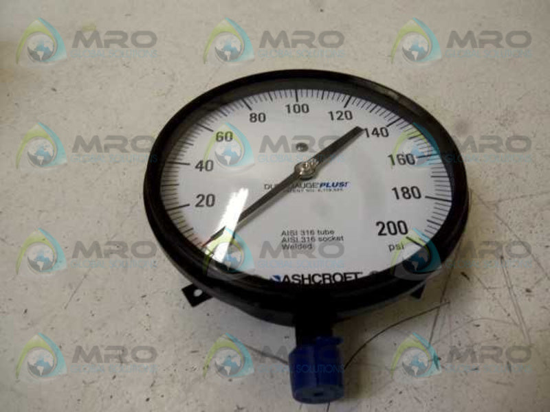 ASHCROFT 452462SS04L-200# DURAGAUGE 0-200 PSI  NSMP