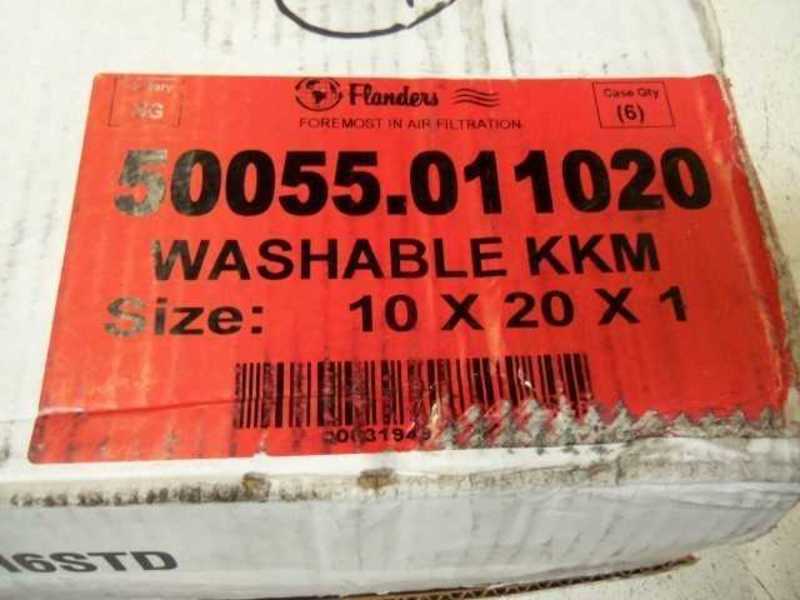 LOT OF 2 FLANDERS 50055.011020 AIR FILTER 10x20x1 NSMP