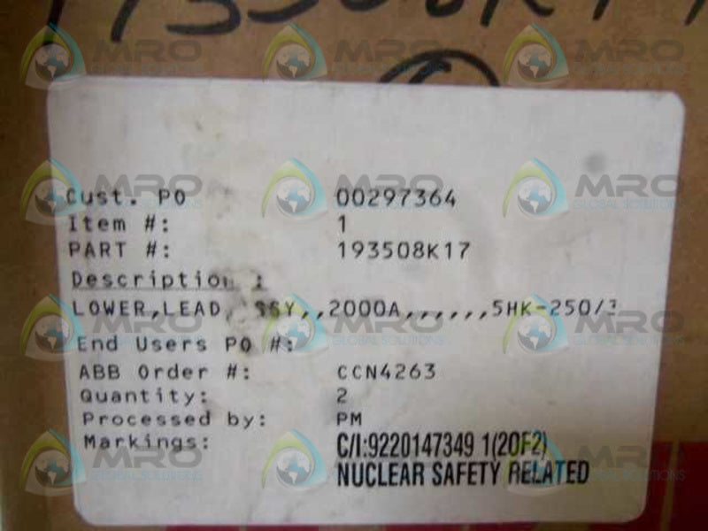 ABB 193508K17  NSMP