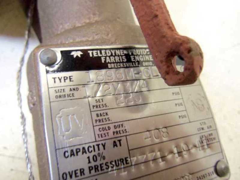 TELEDYNE FLUID SYSTEMS 1896M-OL PESSURE RELIEF VALVE  NSNP