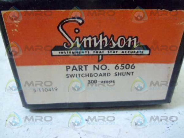 SIMPSON 6506 SWITCHBOARD SHUNT  NSMP