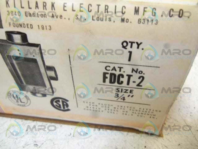 KILLARK FDCT-2 CAST BOX 3/4"  NSMP