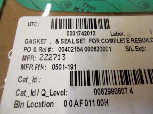 0501-191 GASKET AND SEAL REBUILD KIT  NSNP