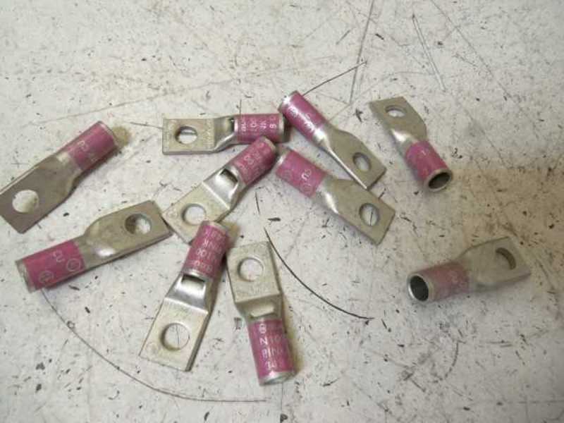 LOT OF 10 BURNDY YA25L4 TERMINAL LUG NSMP
