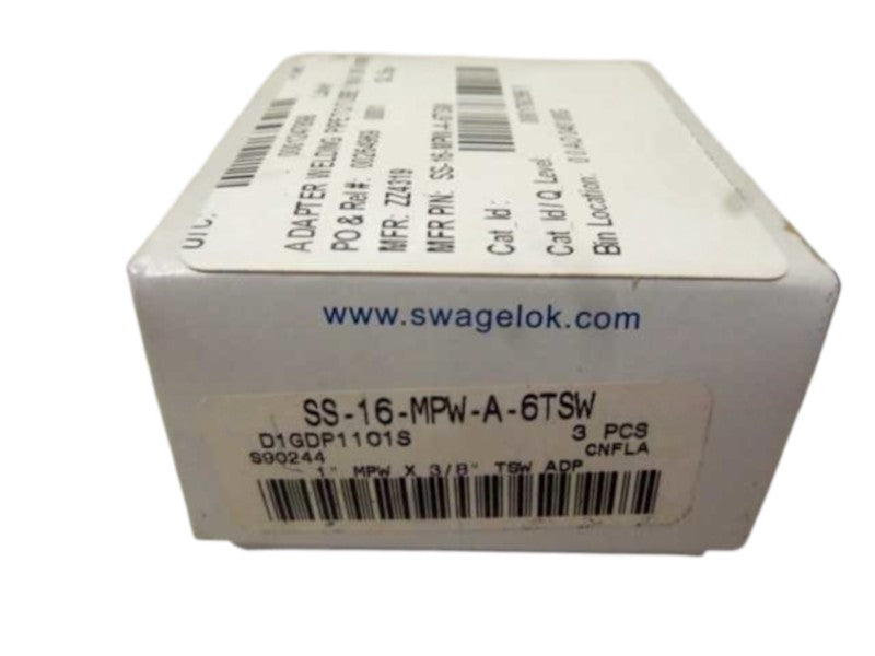LOT OF 3 SWAGELOK SS-16-MPW-A-6TSW NSMP