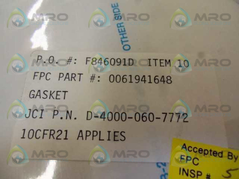D-4000-060-7772 GASKET  NSNP