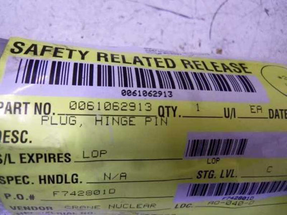 0061062913 HINGE PIN  NSNP