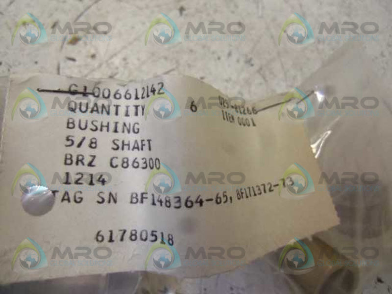 LOT OF 6 C1006612142 BUSHING NSNP