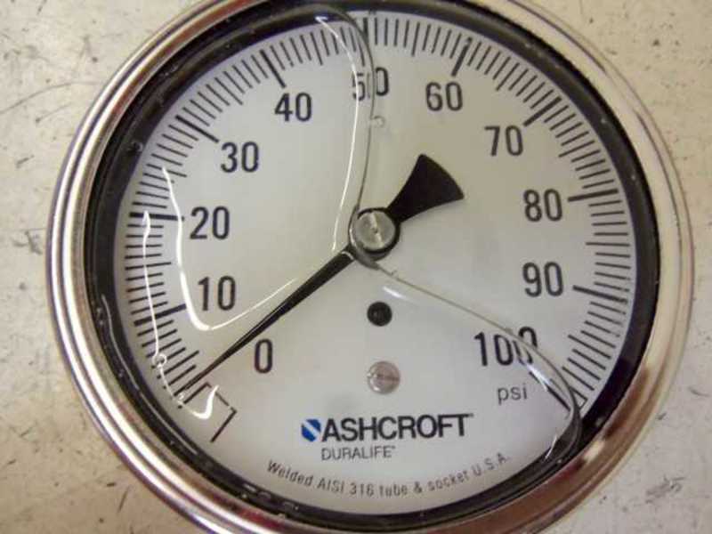 ASHCROFT 351009SWL02L-100#-XSG PRESSURE GAUGE 0-100 PSI  NSMP