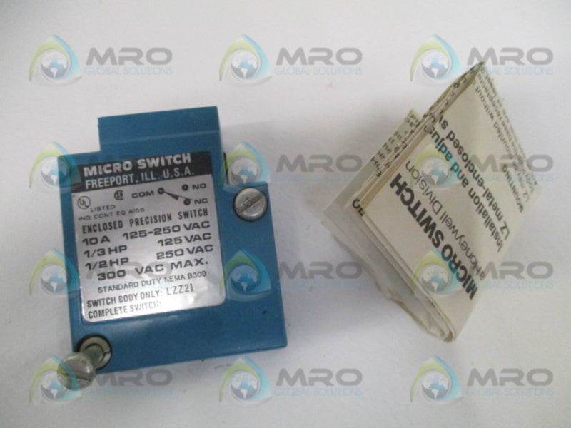MICRO SWITCH LZZ21 LIMIT SWITCH BODY  NSMP