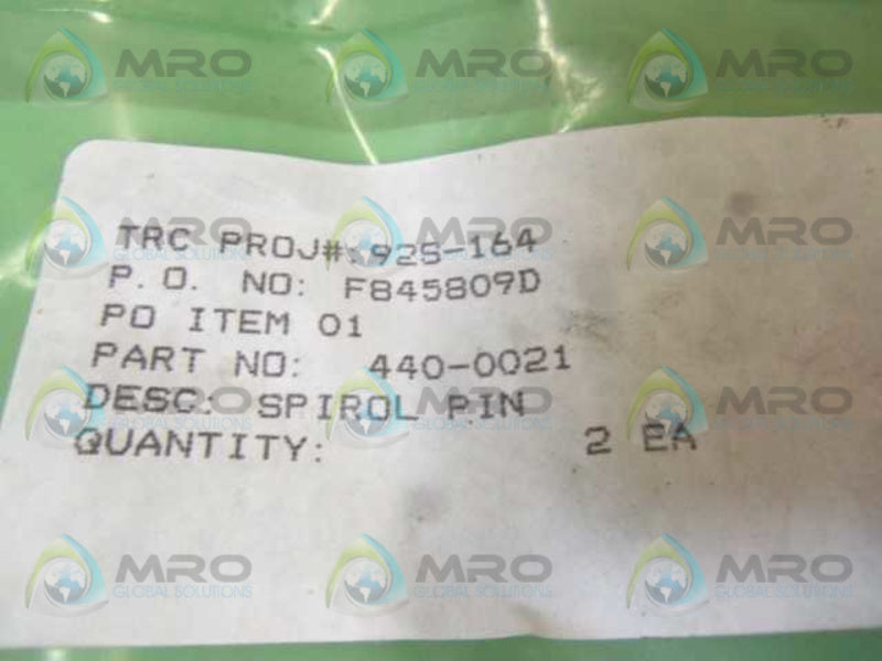 LOT OF 2 440-0021 SPIROL PIN NSMP