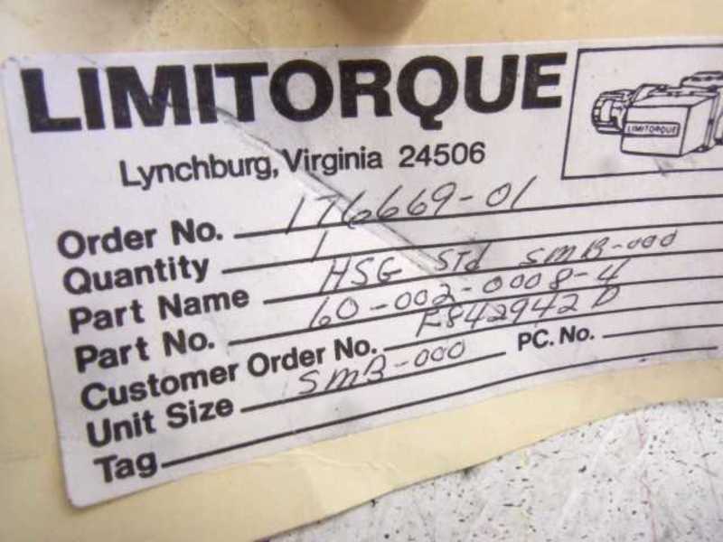 LIMITORQUE HSG STD SMB-000  UNMP