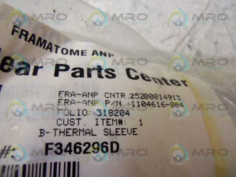 BABCOCK & WILCOX 1104616-004 PIPE  NSNP