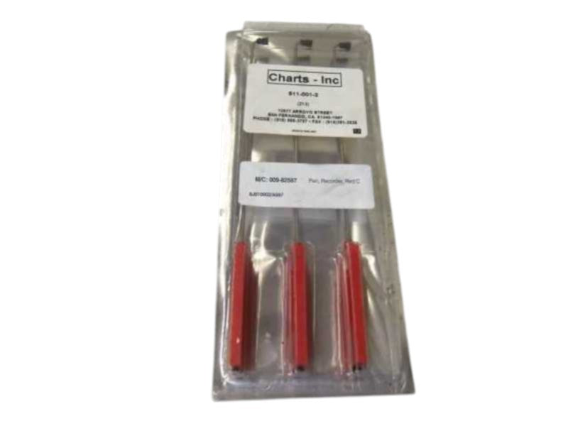 LOT OF 3 CHARTS 511-001-2 RED PEN RECORDER NSMP