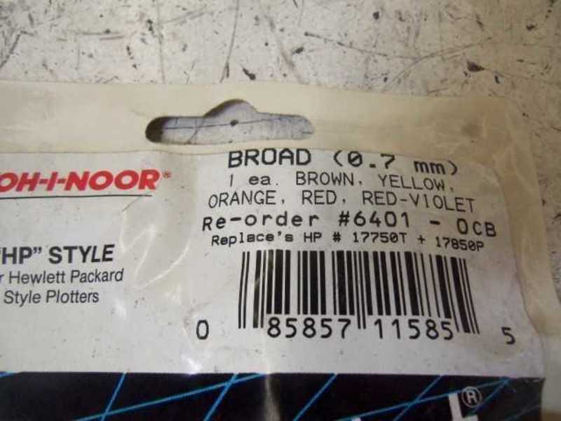 LOT OF 5 KOH-I-NOOR 6401-0CB SPECIAL PURPOSE PEN RECORDER NSMP