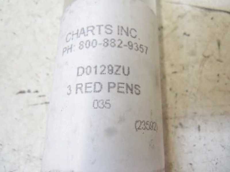 LOT OF 3 CHARTS D0129ZU RED RECORDER PEN NSMP