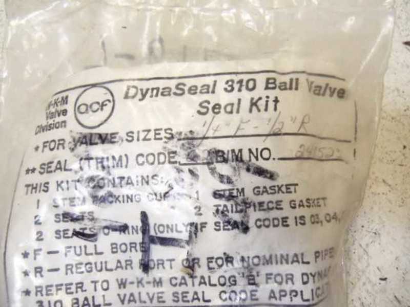 DYNASEAL 310 BALL VALVE SEAL KIT 1/4" F-1/2" R  NSNP